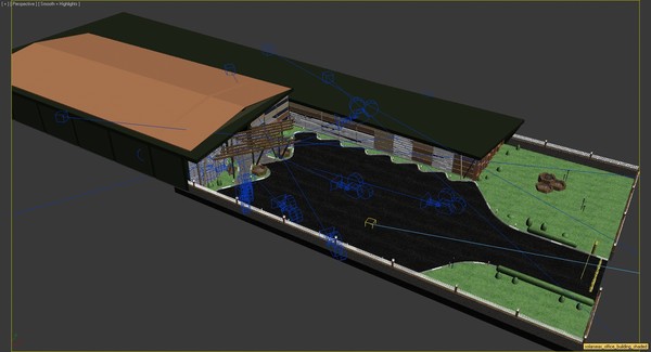 3d model exterior design modern building - Modern Office Building by solarseas