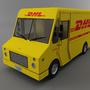 3dsmax courier delivery truck dhl