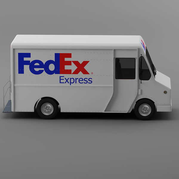 courier delivery truck morgan 3d model - FEDEX Courier truck Morgan Olson van by Leeift