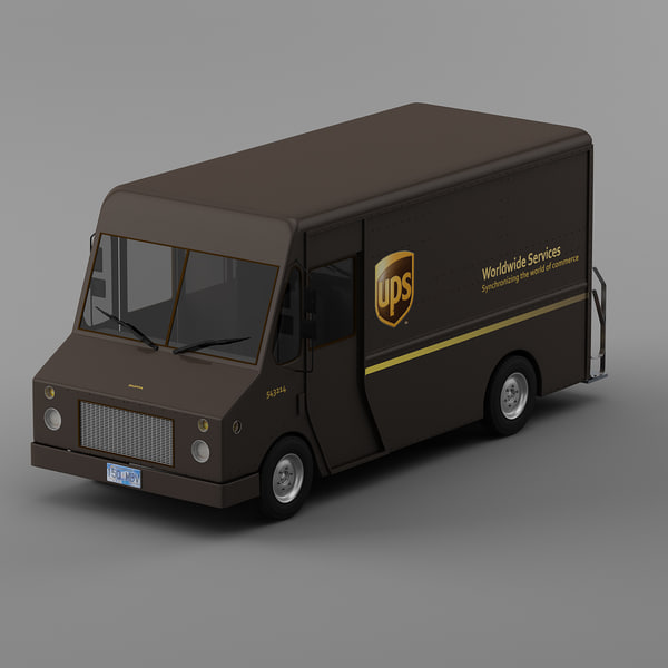 3d courier delivery truck ups model - UPS Courier truck Morgan Olson van by Leeift