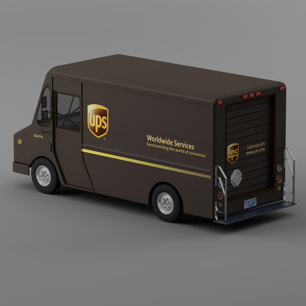 3d courier delivery truck ups model - UPS Courier truck Morgan Olson van by Leeift