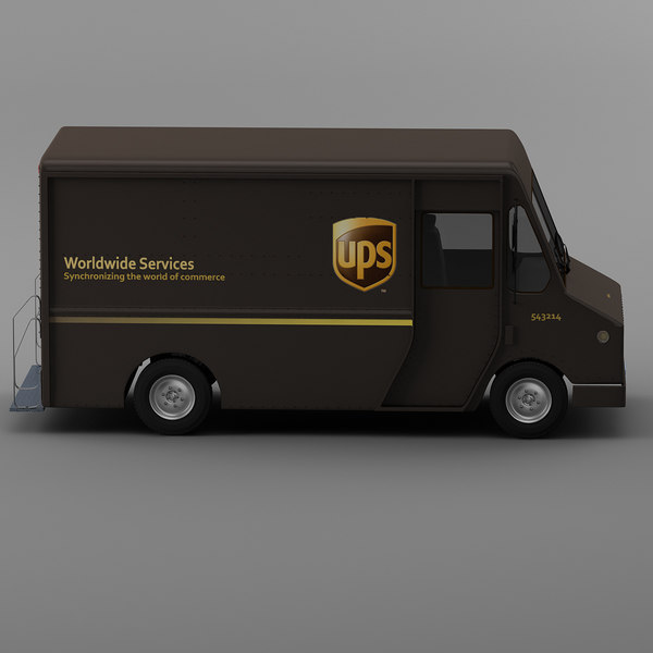 3d courier delivery truck ups model - UPS Courier truck Morgan Olson van by Leeift