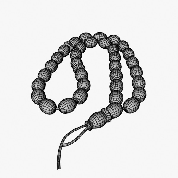 3d model muslim rosary - Muslim Rosary by mostlysquare