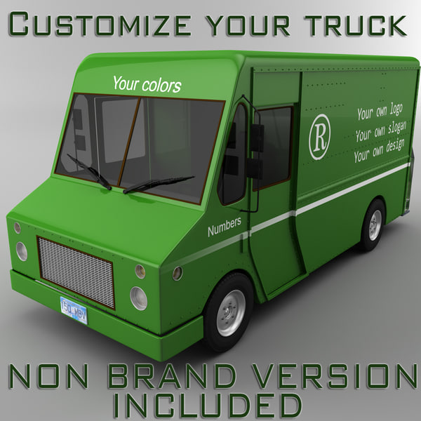 3d model courier delivery truck canada - Canada post Courier truck Morgan Olson van by Leeift