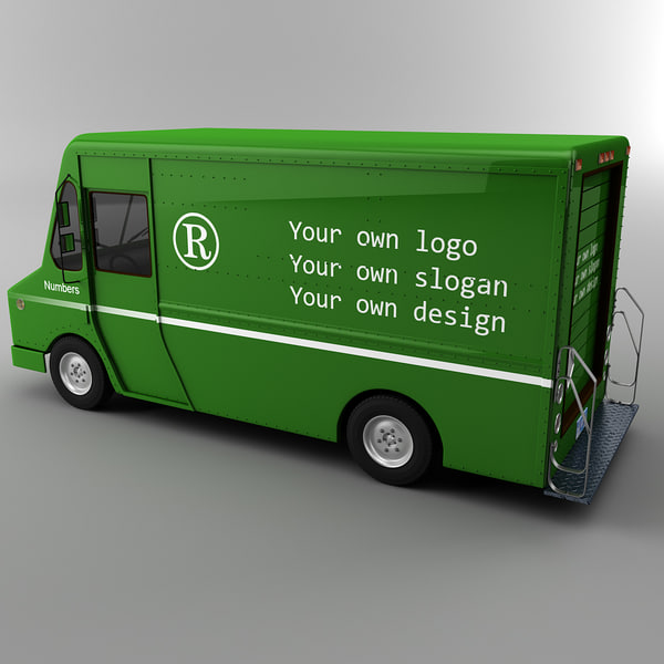 3d courier delivery truck ups model - UPS Courier truck Morgan Olson van by Leeift