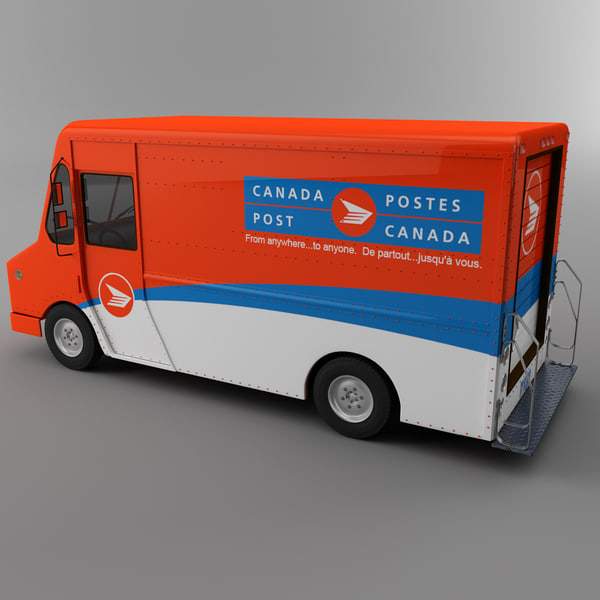 3d model courier delivery truck canada - Canada post Courier truck Morgan Olson van by Leeift