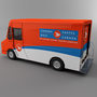 3d model courier delivery truck canada