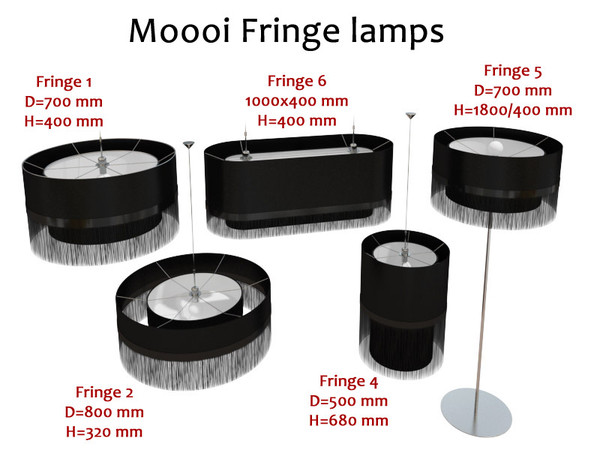 suspension lamps moooi fringe 3ds - Moooi Fringe lamps by 3DmakeWork