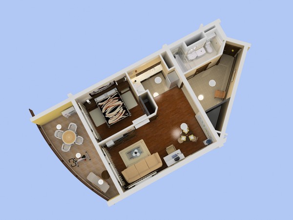 3d model apartment 1 - Flat 1... by etsale