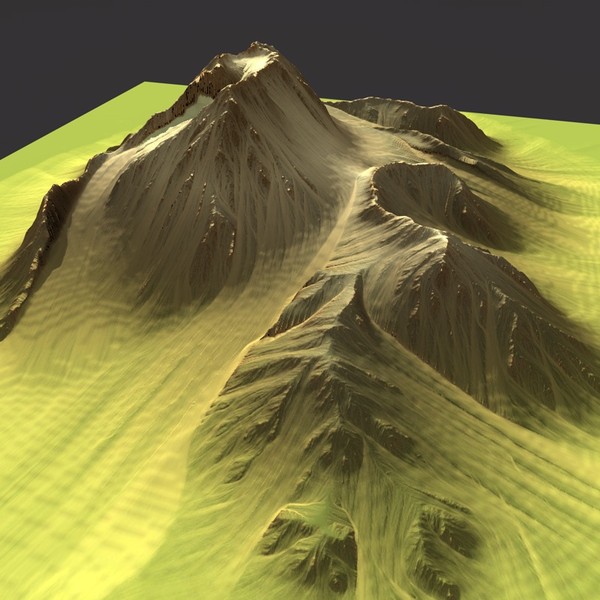 3d model mountain terrain - MountainT6... by ERLHN