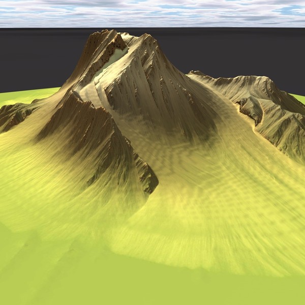 3d model mountain terrain - MountainT6... by ERLHN