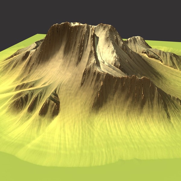 3d model mountain terrain - MountainT6... by ERLHN
