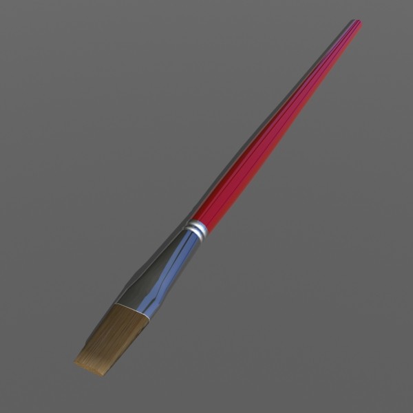 3d paintbrush artist model - Artist Paintbrush by mostlysquare
