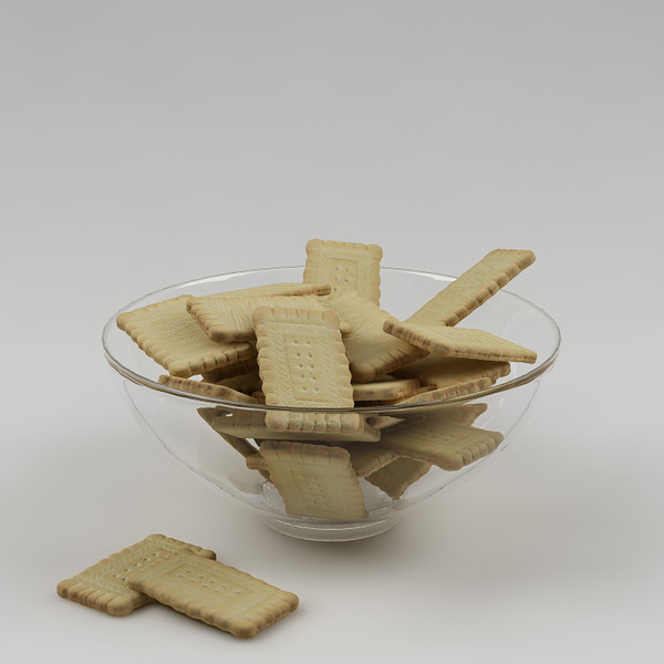 biscuits bowl 3d model - Biscuits & Bowl by bihoreanul