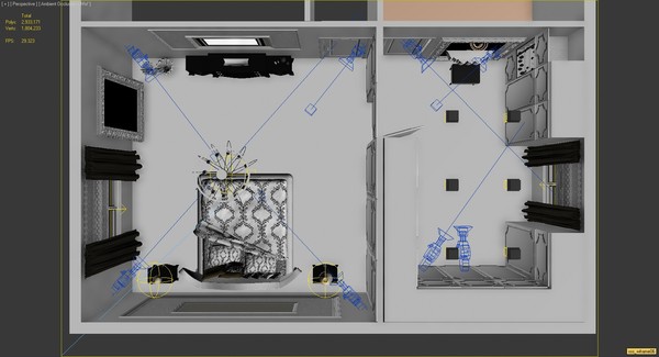 3ds max scene bedroom interior provence - Bedroom Provence... by solarseas