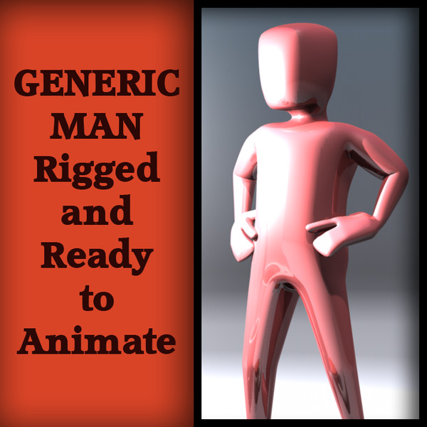 generic rigged 3d model - Generic Man Rigged by Melowilo