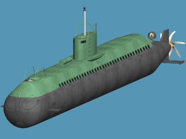 navy submarine sang-o class 3d 3ds - Ghadir Class / Sang-O Class Submarine... by FangioDesign