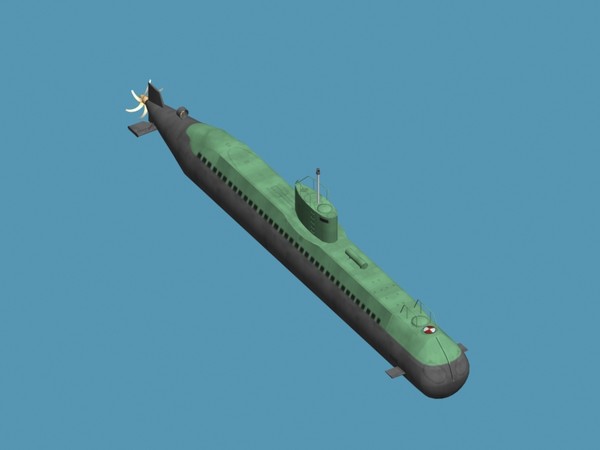 navy submarine sang-o class 3d 3ds - Ghadir Class / Sang-O Class Submarine... by FangioDesign