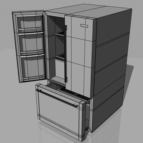 refrigerator door dxf - Two Door Refrigerator by mostlysquare
