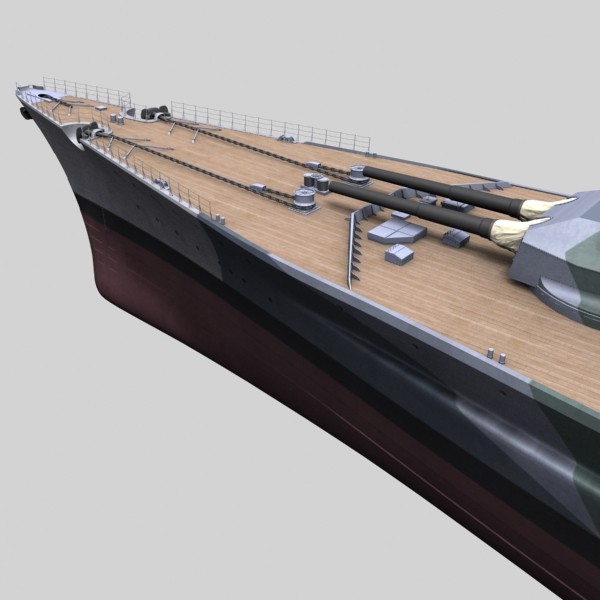 3d model tirpitz ship - Battleship Tirpitz by NURMS