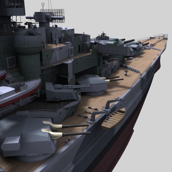 3d model tirpitz ship - Battleship Tirpitz by NURMS