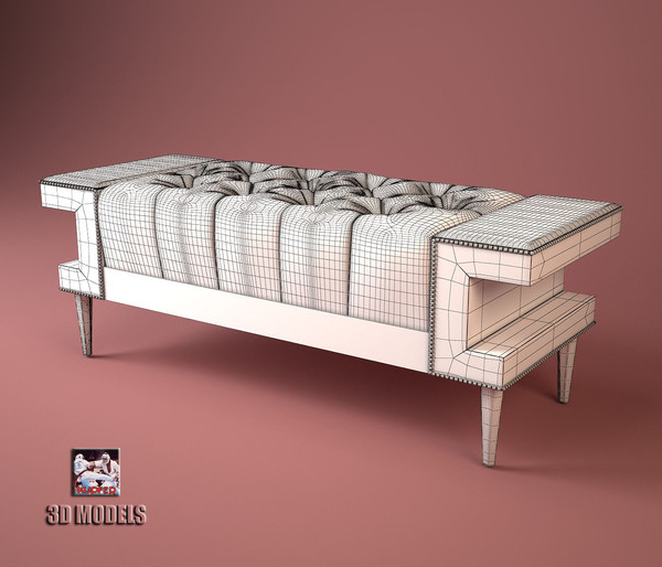 baker bench 3d model - baker bench by kupfer