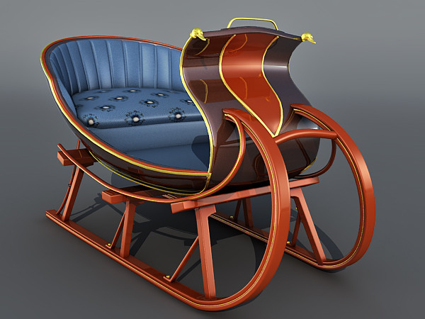 3d model sled sleigh sledge - Sled 3d model by Eric.Levi