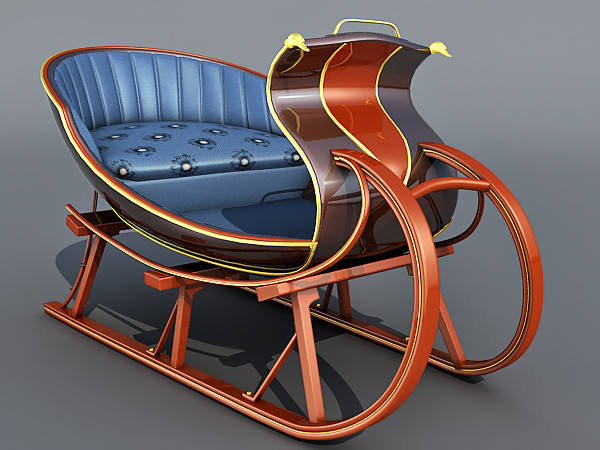 3d model sled sleigh sledge - Sled 3d model by Eric.Levi