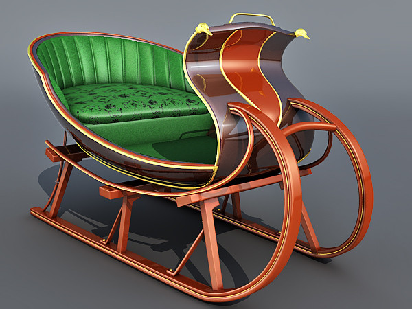 3d model sled sleigh sledge - Sled 3d model by Eric.Levi