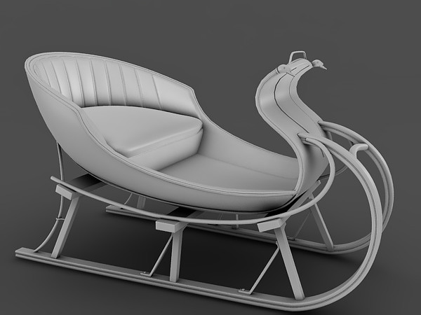 3d model sled sleigh sledge - Sled 3d model by Eric.Levi
