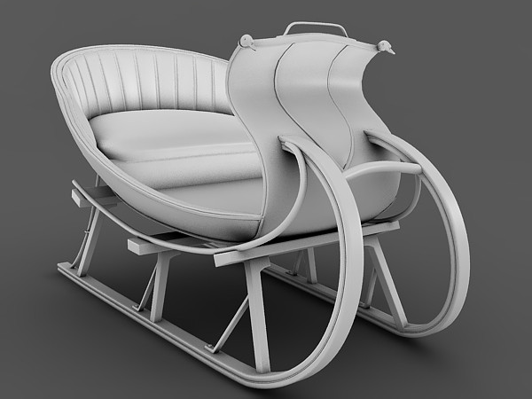 3d model sled sleigh sledge - Sled 3d model by Eric.Levi