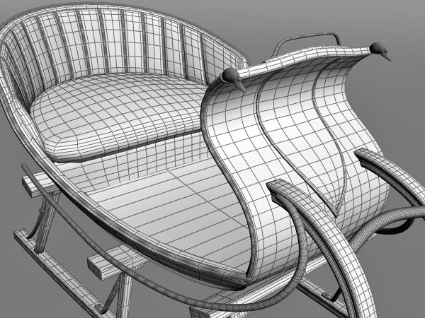 3d model sled sleigh sledge - Sled 3d model by Eric.Levi
