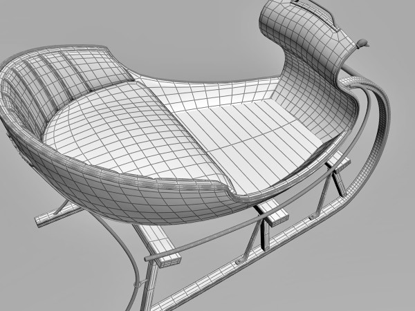 3d model sled sleigh sledge - Sled 3d model by Eric.Levi