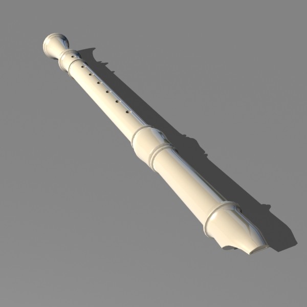 3d model recorder - Plastic Recorder by mostlysquare