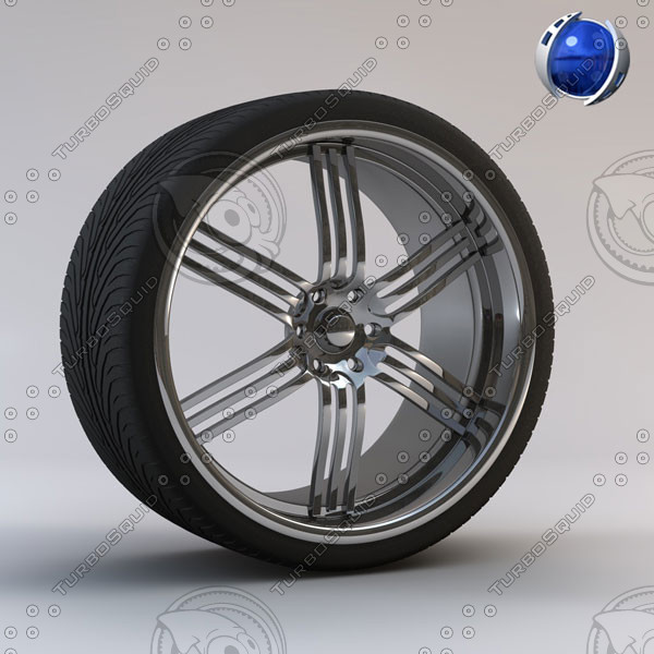 maya tyre - Wheel chrome by AkSdev