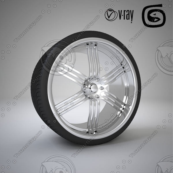 maya tyre - Wheel chrome by AkSdev