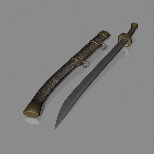 dao sword 3d 3ds - Dao Sword... by mostlysquare