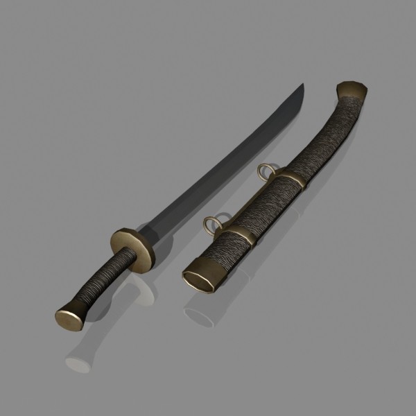 dao sword 3d 3ds - Dao Sword... by mostlysquare