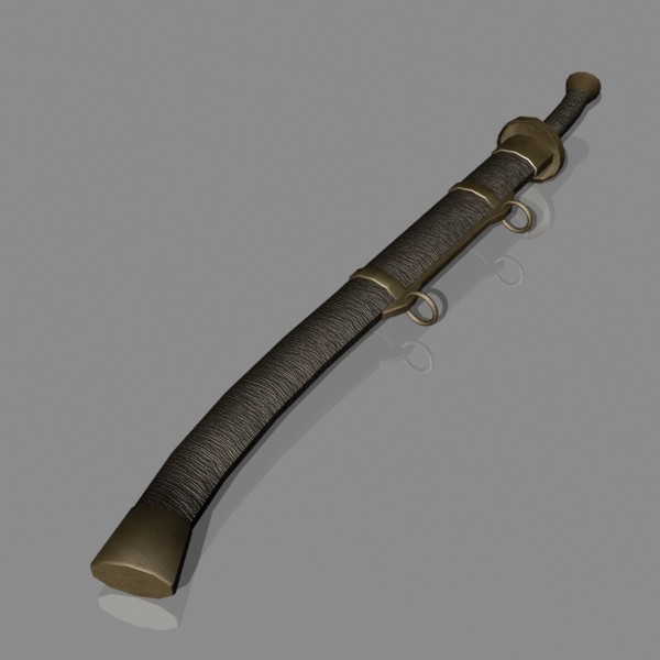 dao sword 3d 3ds - Dao Sword... by mostlysquare