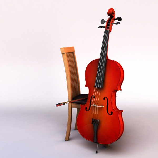 3d model cello bow - Cello 02 by warlockgraphics