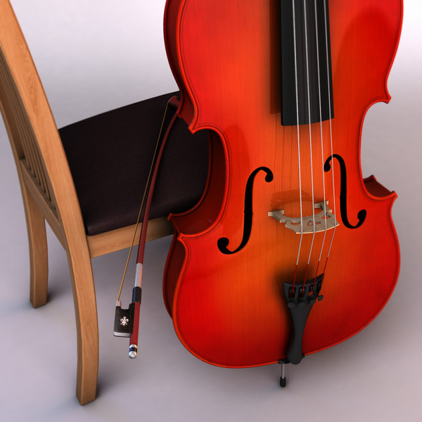 3d model cello bow - Cello 02 by warlockgraphics