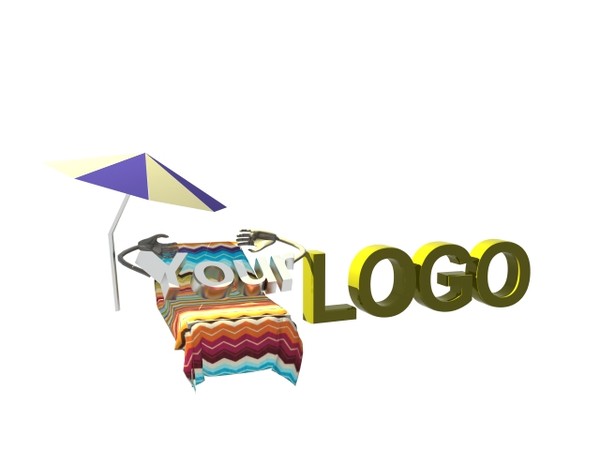 summer theme logo 3ds - LOGO summer theme (beach) by Antoni0000