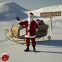 3d scene santa claus model