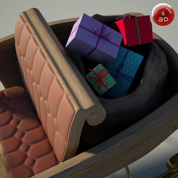 3d scene santa claus model - Christmas Scene by PolyTron