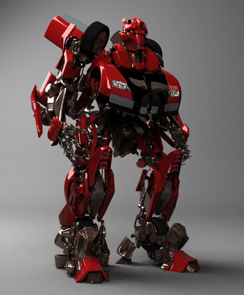 3d model robot cyborg scifi - Jazz by dentonvanzan