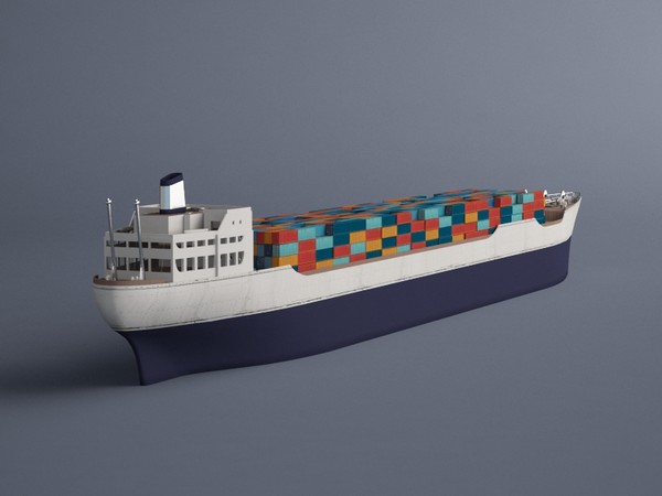 container ship 3d max - (Cargo) Container ship by 3dKiosco
