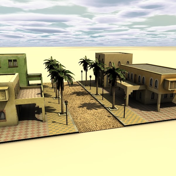 3d arab city houses - Arabstreet2 by ERLHN