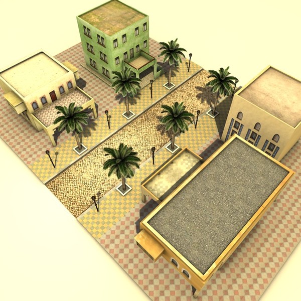 3d arab city houses - Arabstreet2 by ERLHN