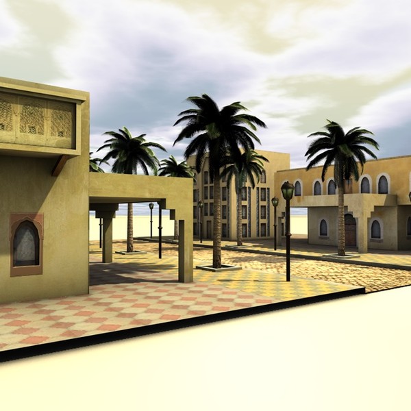 3d arab city houses - Arabstreet2 by ERLHN