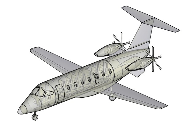 dwg india saras light aircraft - Saras Light Transport Aircraft Solid Assembly Model by RodgerSaintJohn